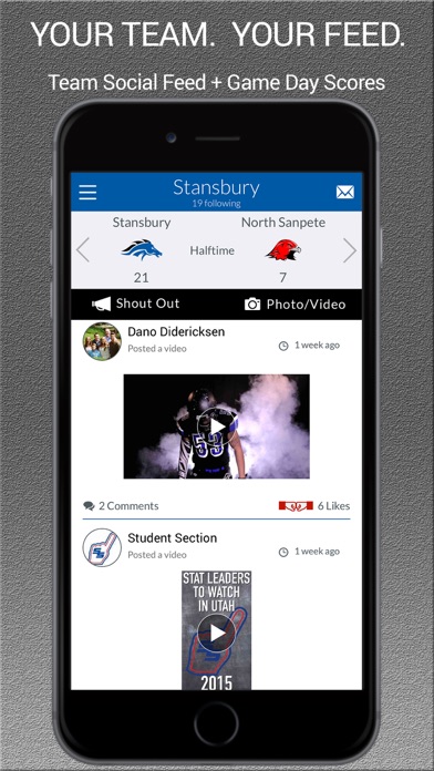 StudentSection iPhone screenshot 1 - Sports app
