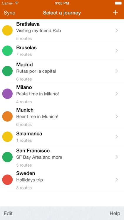 Routes. Planning your journeys