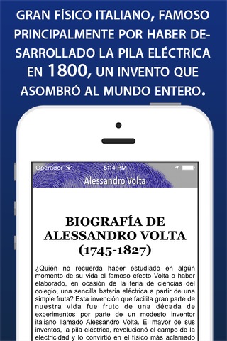 Biografía de Alessandro Volt screenshot 2