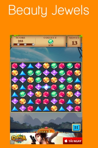 Super Jewels Star Quest  - Match 3 Gem Puzzle Games screenshot 2