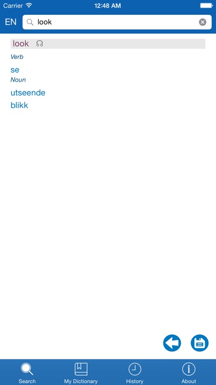 Norwegian <> English Dictionary + Vocabulary trainer