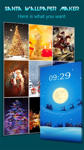 Santa Wallpaper Live Maker - Retina Photo Backgrounds of Xmas Tree, Light & Santa Clausのおすすめ画像1