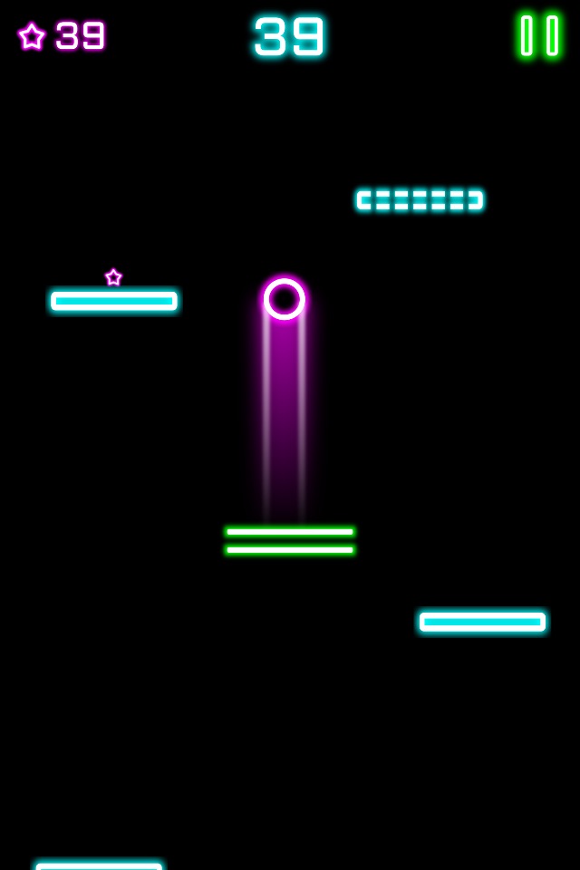 Rock Bounce jump on various types of glowing platforms screenshot 4