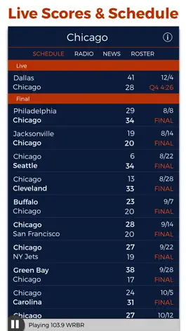 Game screenshot Chicago Football Radio & Live Scores hack