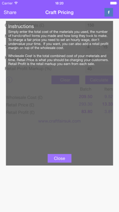 Craft Pricing Calculator screenshot 4