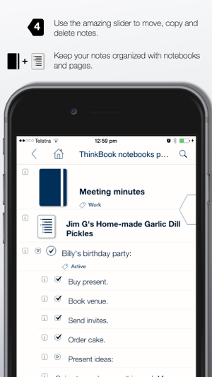 ‎ThinkBook - Todos, Notes, Projects, Outlines Screenshot