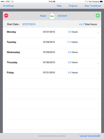 SmartDoc TimeSheet screenshot 3