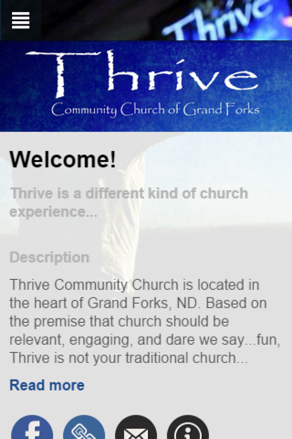 Thrive Community Church app screenshot 2