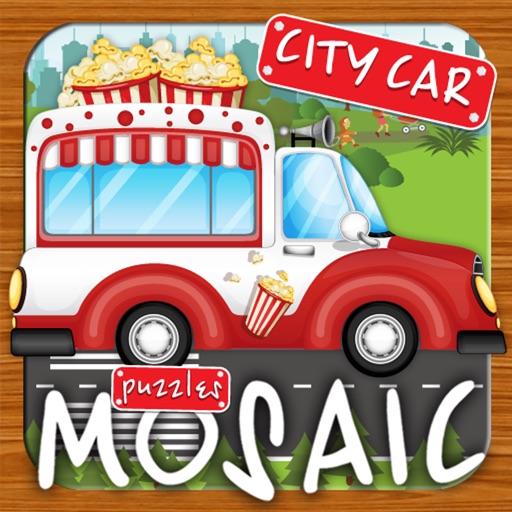 Animated puzzles cars city iOS App