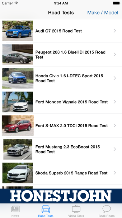 Screenshot #1 pour HonestJohn Motoring Advice