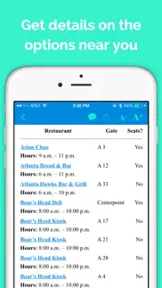 airport restaurant guide iphone screenshot 3