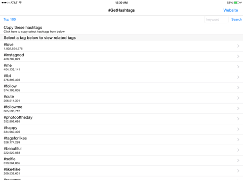 Screenshot #4 pour GetHashtags Free - Copy & Paste Most Popular Hashtags for Instagram