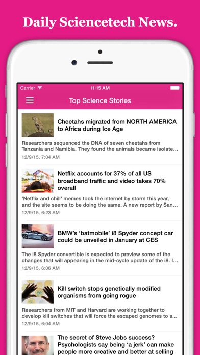 Screenshot #2 pour Sciencetech Live News