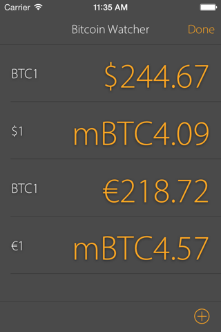 Bitcoin Watcher screenshot 3