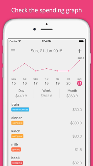 Spends - pocket money book Screenshot