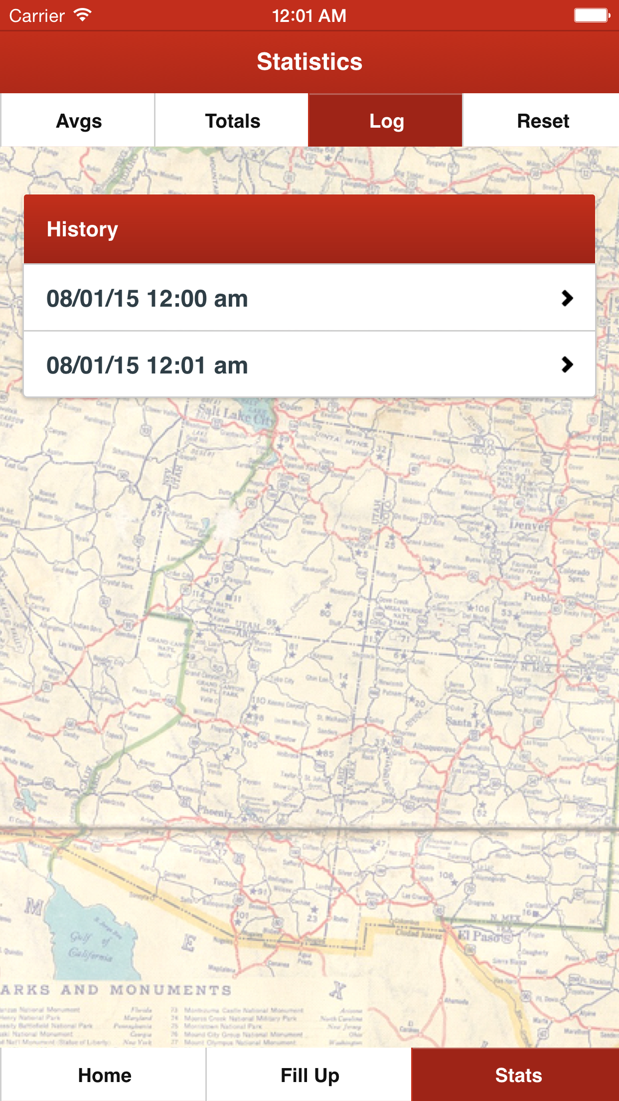On the Road - Your go to app for quick and easy mpg statistics screenshot 3