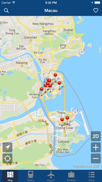Macau Offline Map - City Metro Airport