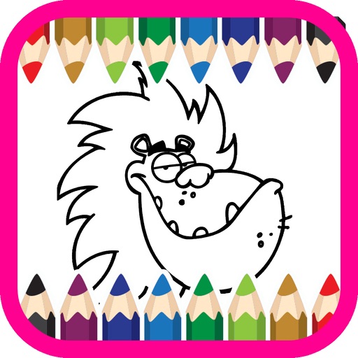 animal cartoon coloring book for kids 3 Icon