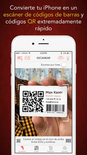 Captura de pantalla de Scanify - Escáner De Códigos De Barras, Asistente De Compras, Y Lector Y Generador De Código QR en iPhone 1