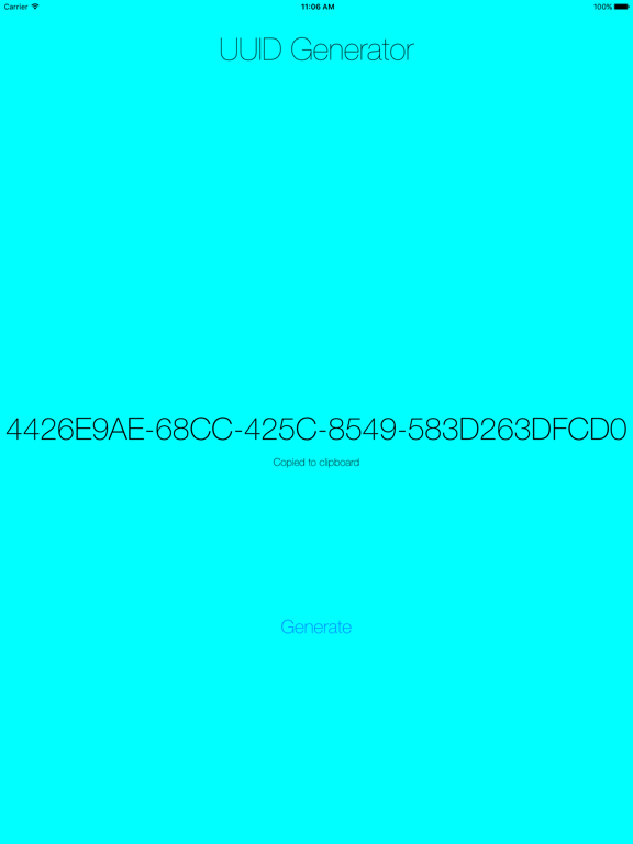 UUID Generator - Easily Generate Random UUIDs iPad screenshot