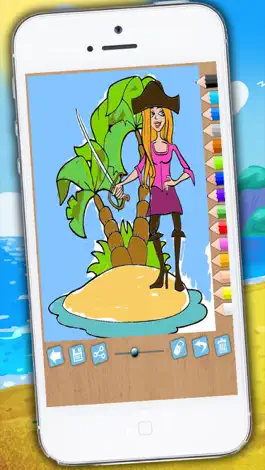 Game screenshot Paint and color pirates - Educational pirates coloring game for kids aged 1 to 6 years mod apk
