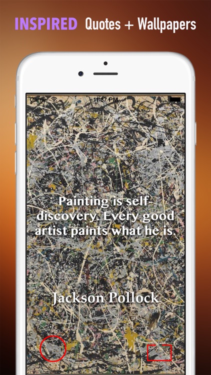Jackson Pollock Paintings HD Wallpaper and His Inspirational Quotes Backgrounds Creator screenshot-4