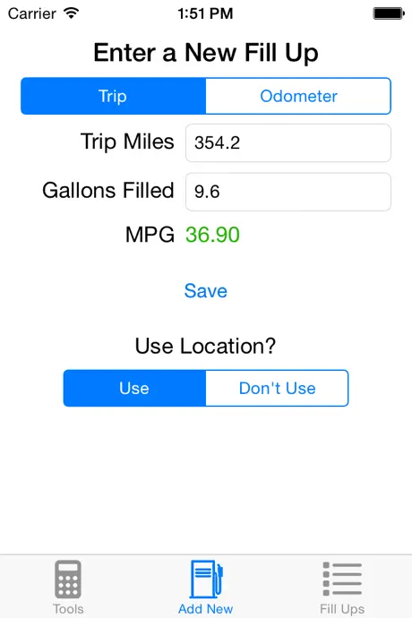 Fill Up Tracker