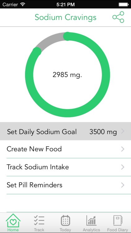 Sodium Cravings – Control blood pressure with Sodium Tracker that manages salt food craving and enables healthy food choices screenshot-0