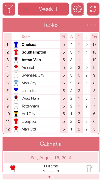 English Football 2011-2012 - Mobile Match Centre