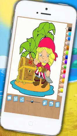 Game screenshot Paint and color pirates - Educational pirates coloring game for kids aged 1 to 6 years apk