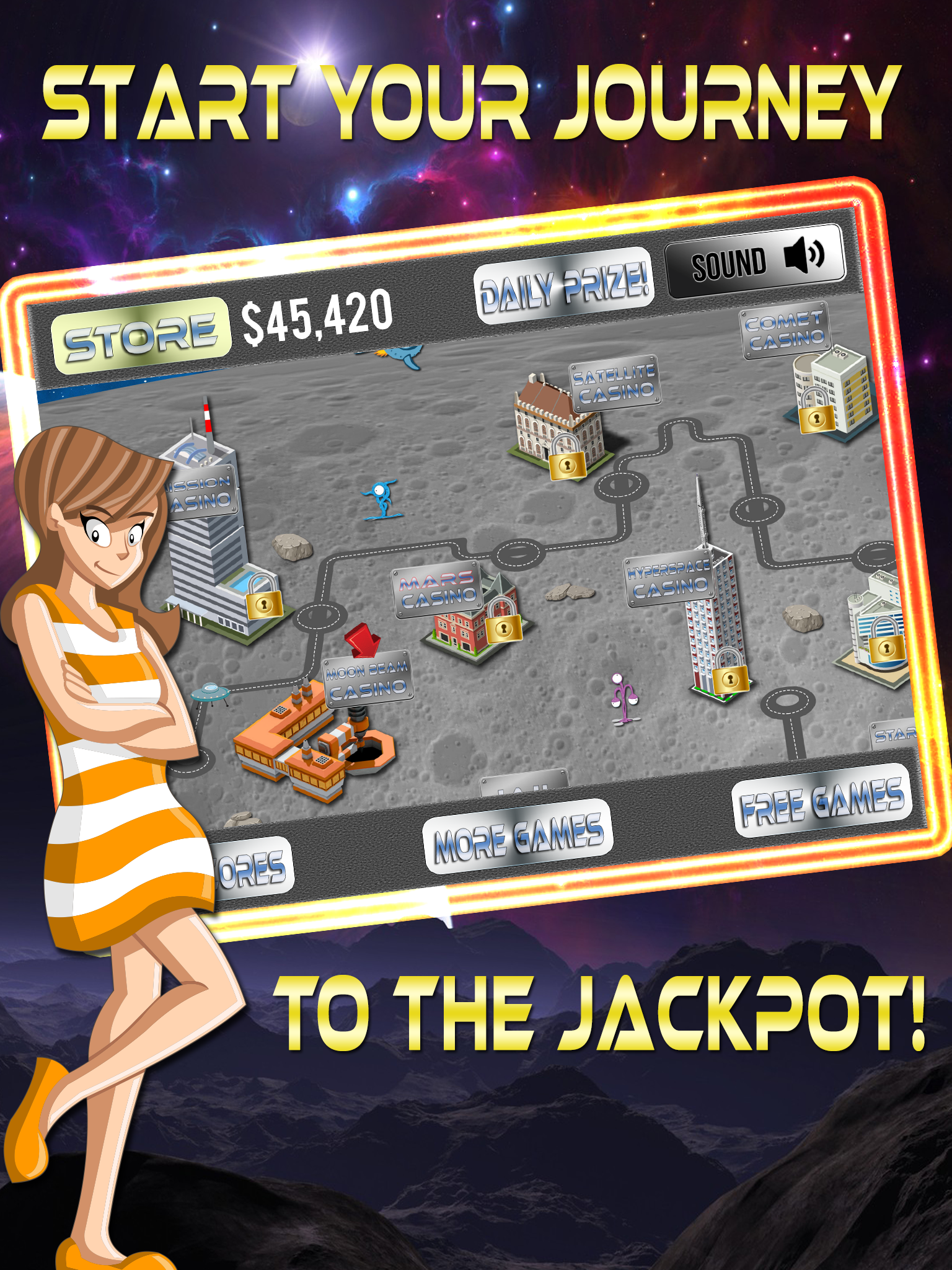 Moon Beam Casino Slots & Blackjack - Journey to the Jackpot!