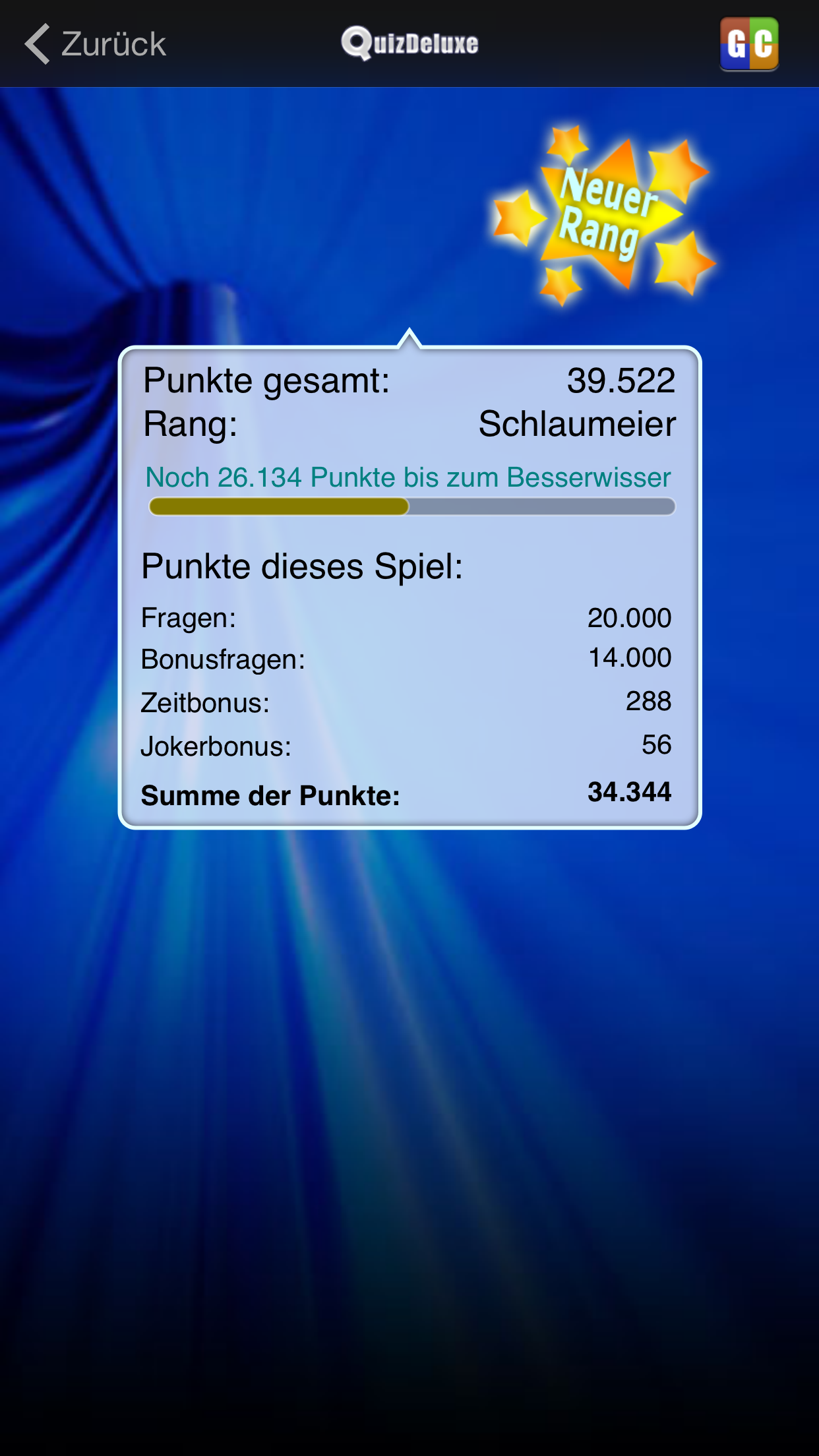 QuizDeluxe - ein deutsch-sprachiges Frage & Antwort-Spiel
