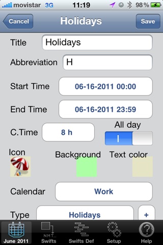 WorkShifts screenshot 2