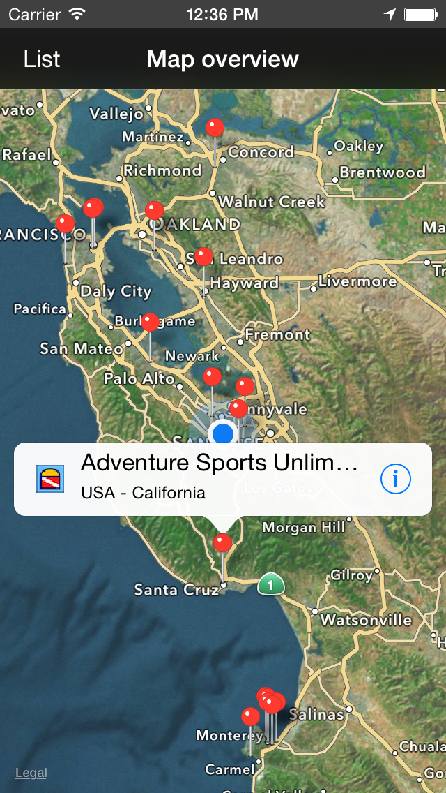 Screenshot #1 pour ScubaRadar