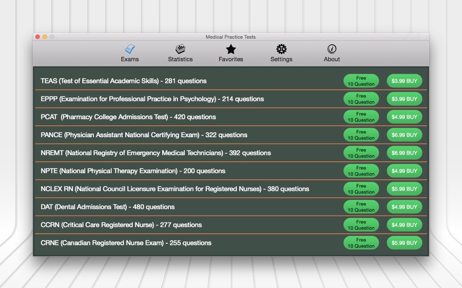 Medical Practice Tests for Mac OS X - 1.3 - (macOS)