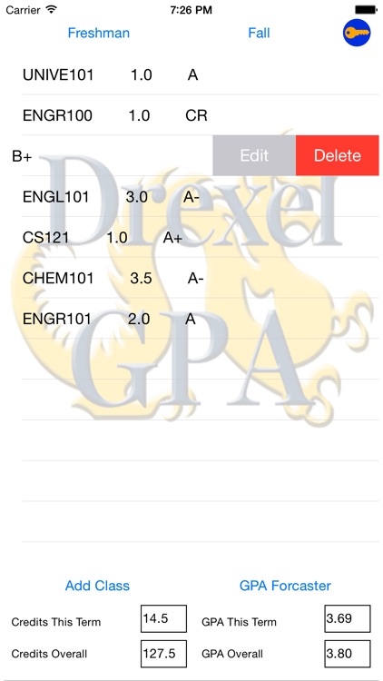 Drexel GPA Calculator screenshot-3