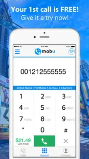 mobu - international calls app iphone screenshot 2