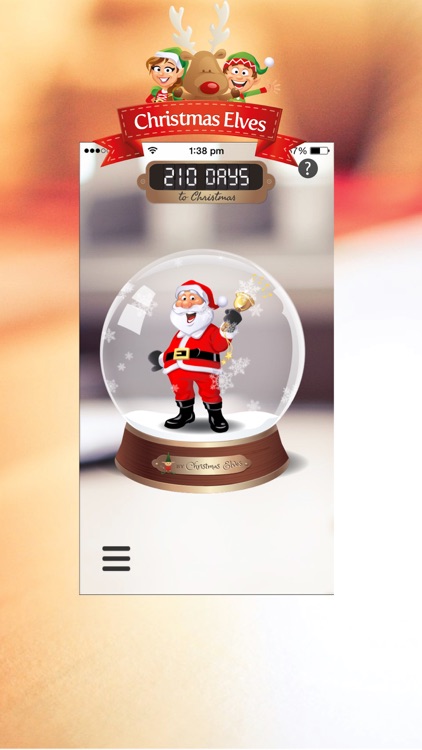 Sleeps to Christmas - A Christmas Elves Days to Christmas Countdown SnowGlobe App