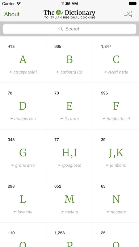 Italian Regional Cooking Dictionary screenshot 1 of 5
