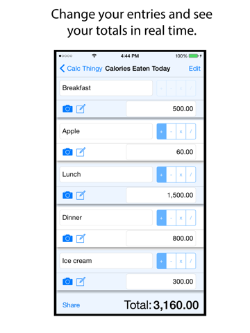 Calc Thingy - Calculate your lists iPad screenshot 4 - Productivity app