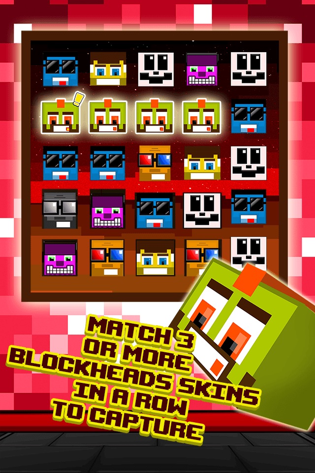 Action Craft Mini Blockheads Match 3 Skins Survival Game screenshot 2