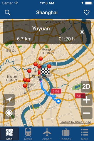 Shanghai Offline Map - City Metro Airport screenshot 2