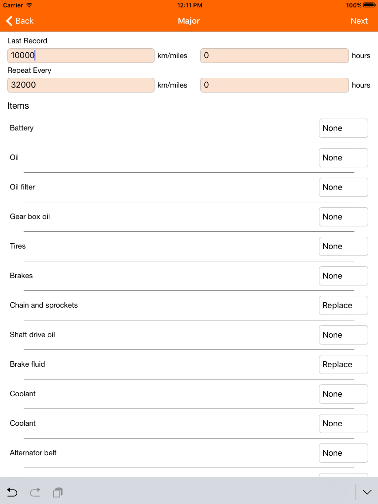Motorbike Service - motorcycle maintenance log book