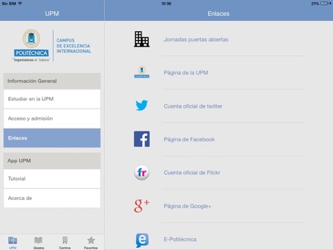 Screenshot #6 pour UPM - Titulaciones de Grado de la Universidad Politécnica de Madrid