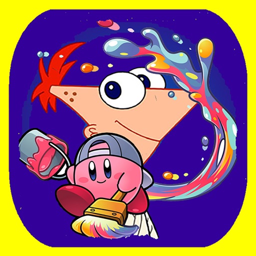 Coloring Book Phineas For Kids Free Icon