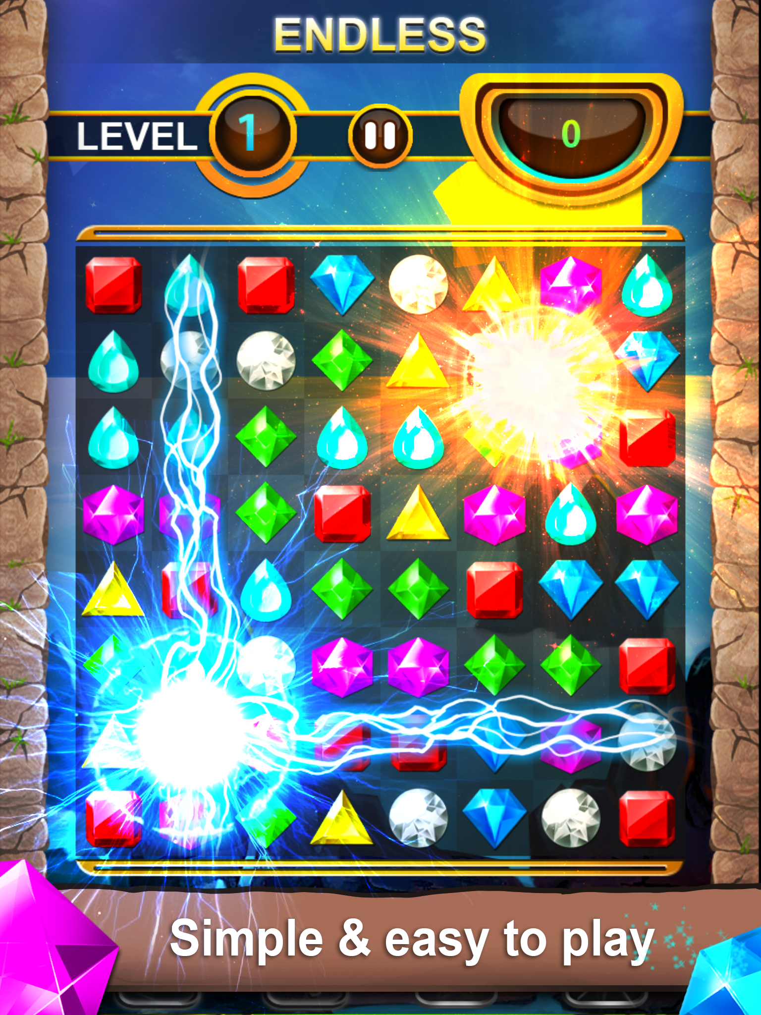 Jewels Quest - Classic Match-3 Puzzle Game screenshot 10
