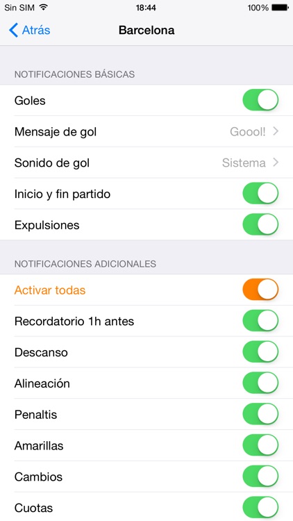 Goles Messenger - Instant live scores and football alerts