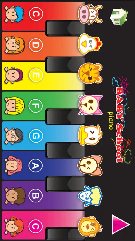 Baby School, Learn English Flash Card, Sound & Voice Card, Piano