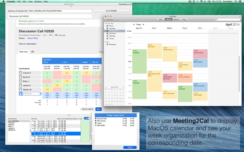 Meeting2Cal - A Meeting Poll Manager thumbnail 1