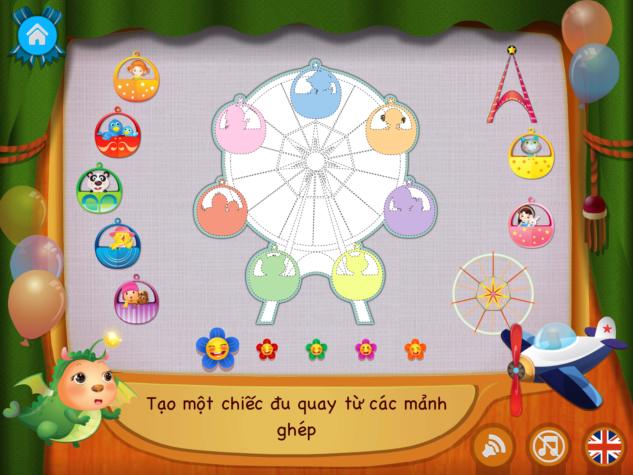 Bảng chữ cái tiếng Anh, tiếng Việt, làm toán, ghép hình và chơi game phát triển trí tuệ screenshot 3